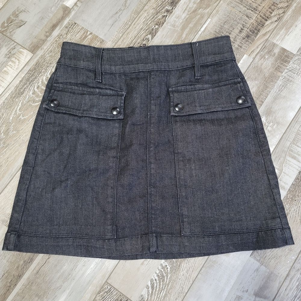 Frame Broome Street Black Denim Skirt Size 26